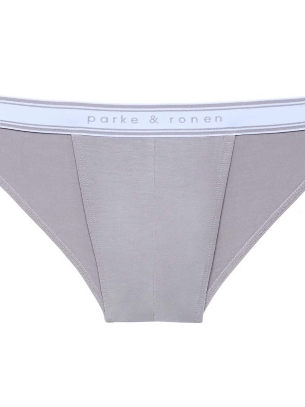 Parke & Ronen Light Gray Men's Boxer Briefs with Branded Waistband - Picture 2 of 5